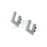 Мебель для персонала Комплект кронштейнов крепления перегородки настольной (2 шт.) цвет: серый КМ 481 ХР