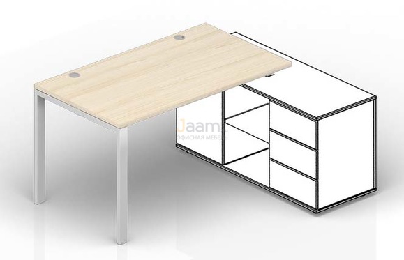 Мебель для персонала Стол для крепления к сервисной опорной тумбе (2 громмета) STG126FU