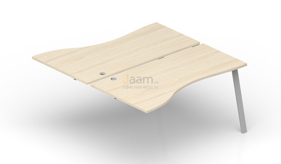 Мебель для персонала Приставной элемент Волна (2 громмета) AR2TPG169V