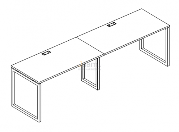 Мебель для персонала Рабочая станция на металлокаркасе QUATTRO Б4 023-2 БП