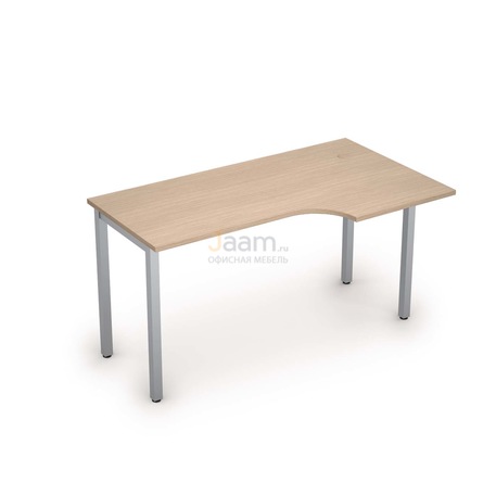 Мебель для персонала Стол криволинейный на металлических опорах правый 2М.145