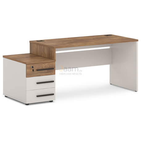 Мебель для персонала Стол с опорной тумбой левый T-25л