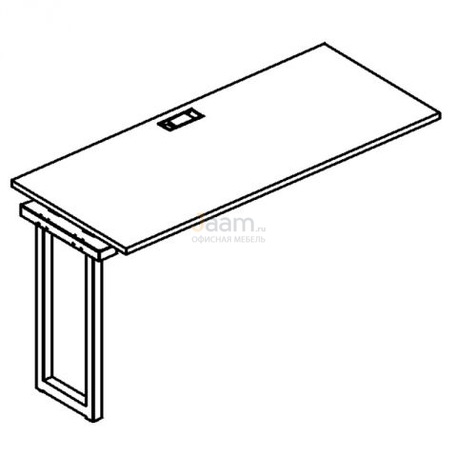 Мебель для персонала Секция стола рабочей станции на металлокаркасе QUATTRO Б4 005-1 БП