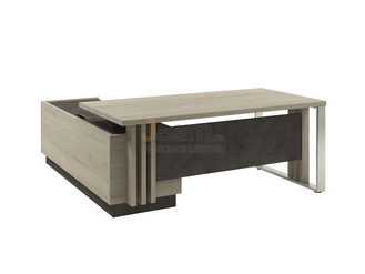 Кабинет руководителя Стол руководителя с опорной тумбой и металлической опорой правый Z-418