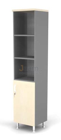 Мебель для персонала Стеллаж полуоткрытый 5-ур., глухая R-дверь BR81.0503