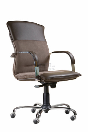 Кресло Берлин/Д комб. Кожа стандартная/база хром