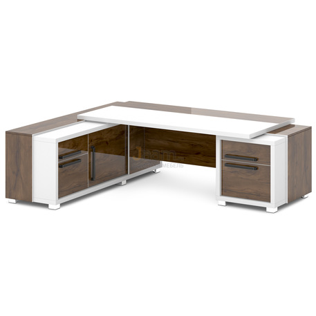 Кабинет руководителя Стол руководителя с греденцией и тумбой L-120пр/л