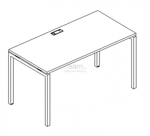 Мебель для персонала Стол письменный на металлокаркасе DUE Б2 002 БП