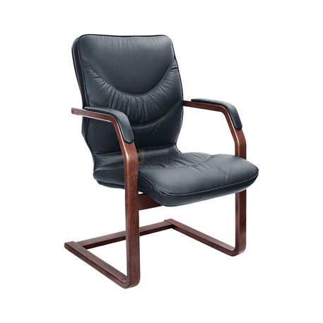 Кресло LEEDS WOOD C кожа+кож.зам.