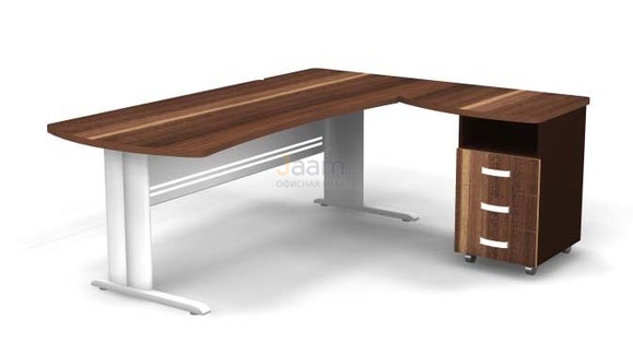 Мебель для персонала Угловое рабочее место на L-обр. каркасе правое B184/1