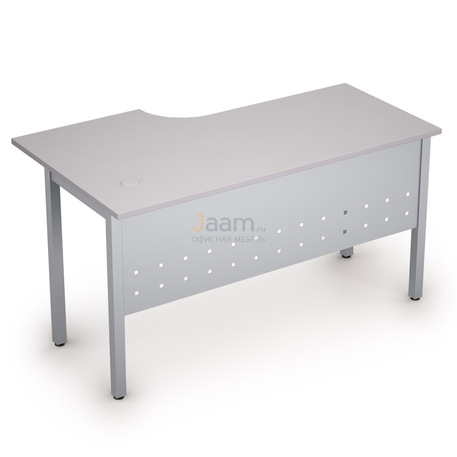 Мебель для персонала Стол криволинейный на металлических опорах правый 2МК.145