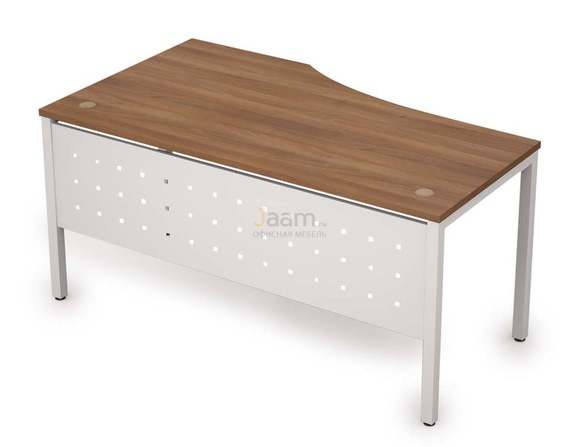 Мебель для персонала Стол криволинейный с экраном из металла правый 6МК.021