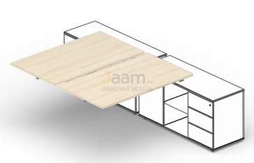 Мебель для персонала Приставной элемент (меламиновые аутлеты) ST2TPM126FU