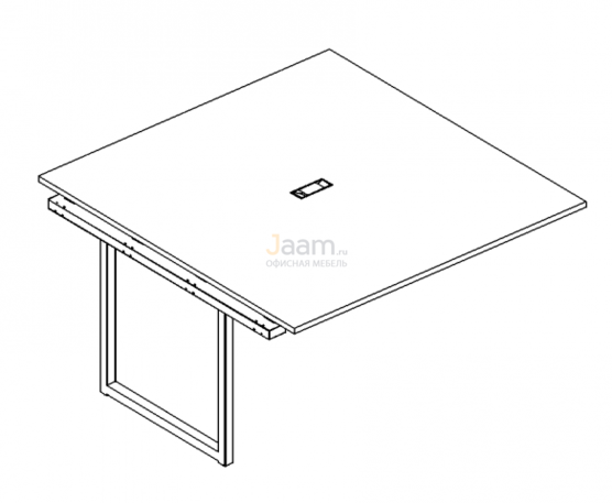 Стол Секция стола для переговоров на металлокаркасе QUATTRO Б4 131-1 БП