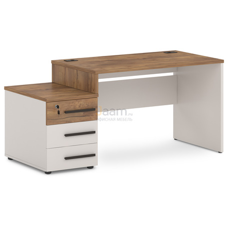 Мебель для персонала Стол с опорной тумбой левый T-24л