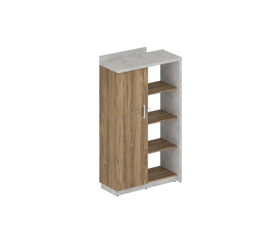 Кабинет руководителя Офисный шкаф на 4 уровня, правый Комплект №1