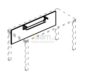 Мебель для персонала Экран стола 120 с кабель-каналом Б 841 БП