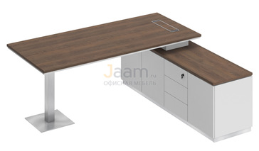 Кабинет руководителя Стол на опорной тумбе правый СИ 102пр