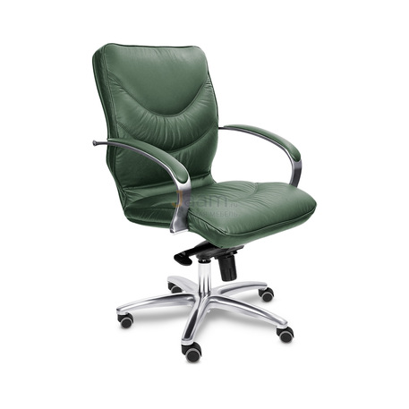 Кресло LEEDS CHROME B кожа+кож.зам.