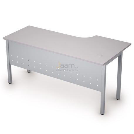 Мебель для персонала Стол криволинейный на металлических опорах левый 2МК.143