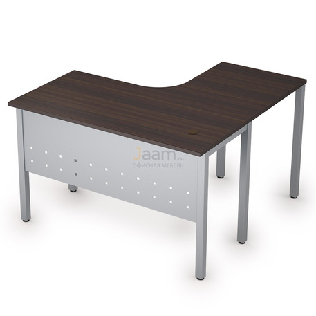 Мебель для персонала Стол криволинейный на металлических опорах левый 2МК.128