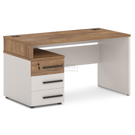 Мебель для персонала Стол с опорной тумбой левый T-22л