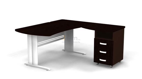 Мебель для персонала Угловое рабочее место на L-обр. каркасе правое B196/1