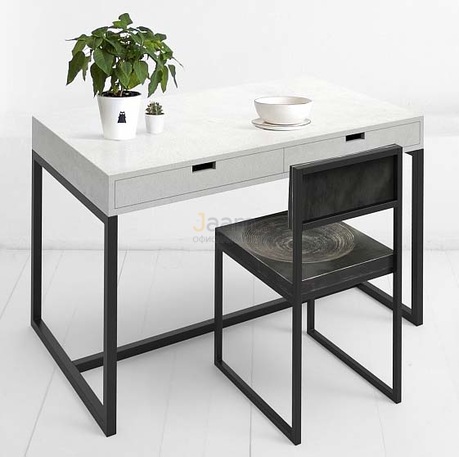 Мебель для персонала Стол рабочий METALFRAME с ящиком МИКРОЦЕМЕНТ