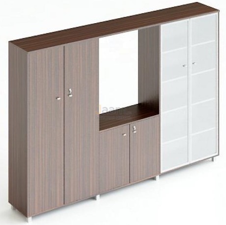 Кабинет руководителя Офисный шкаф комбинированный для одежды и документов 270/4