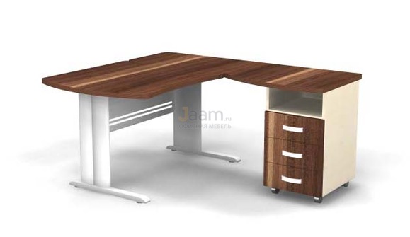 Мебель для персонала Угловое рабочее место на L-обр. каркасе правое B172/1