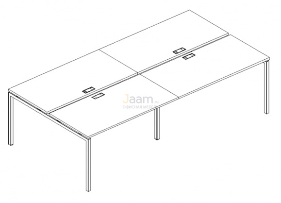 Мебель для персонала Рабочая станция на металлокаркасе DUE Б2 170-2 БП