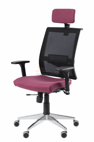 Кресло Плаза/П/П Ткань кат. 1 с подголов./база алюминий