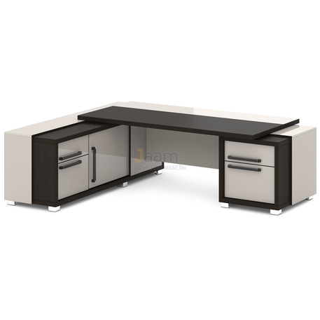 Кабинет руководителя Стол руководителя с греденцией и тумбой L-120пр/л