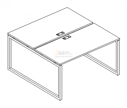Мебель для персонала Рабочая станция на металлокаркасе QUATTRO Б4 171 БП