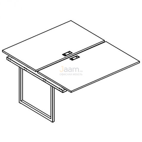 Мебель для персонала Секция стола рабочей станции на металлокаркасе QUATTRO Б4 178-1 БП