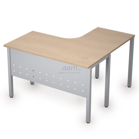 Мебель для персонала Стол криволинейный на металлических опорах левый 2МК.128