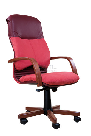 Кресло Мара/П комб. Кожа нестандартная/база дерево