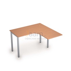 Мебель для персонала Стол криволинейный на металлических опорах правый 2М.129