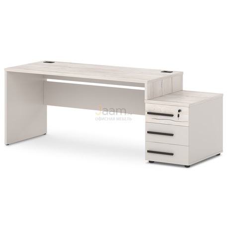 Мебель для персонала Стол с опорной тумбой правый T-26пр