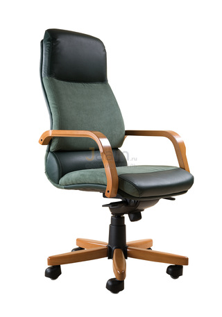 Кресло Комфорт/П комб. Кожа нестандартная/база дерево