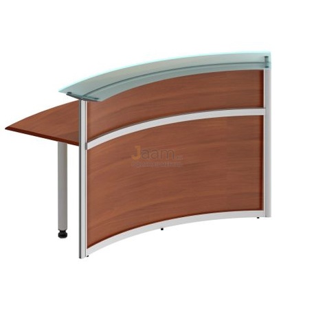 Стойка ресепшн Стойка со стеклом 60 град. изог. внутрь (без опор) ФС 0702