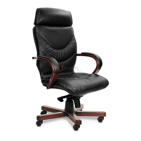 Кресло LEEDS WOOD A кожа+кож.зам.