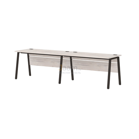 Мебель для персонала Линейный кластер на 2 рабочих места на металлокаркасе Т-147