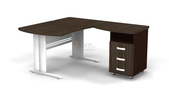 Мебель для персонала Угловое рабочее место на L-обр. каркасе правое B172/1