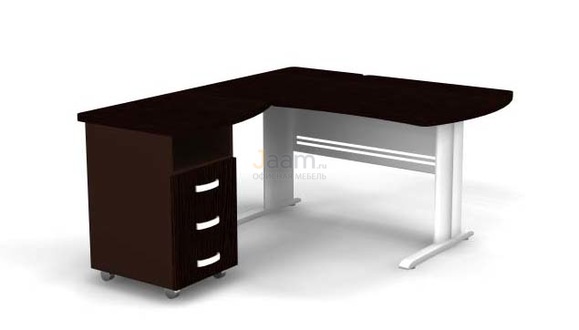 Мебель для персонала Угловое рабочее место на L-обр. каркасе левое B175/1
