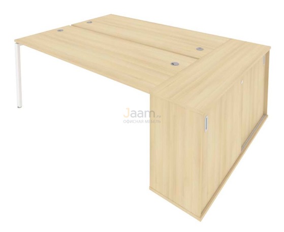 Мебель для персонала Рабочая станция с опорным шкафом-купе Б.РС-СШК-1.5
