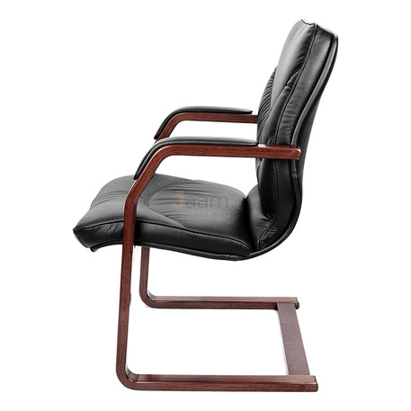 Кресло LEEDS WOOD C кожа+кож.зам.