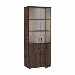 Мебель для персонала Офисный шкаф со стеклом пр./бронза ЛФ217