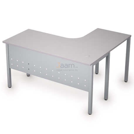 Мебель для персонала Стол криволинейный на металлических опорах левый 2МК.130