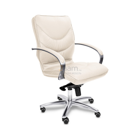 Кресло LEEDS CHROME B кожа+кож.зам.